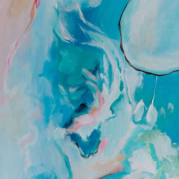 'Reminder: Open to What is Here' 30"x30" Original Abstract Painting on Canvas