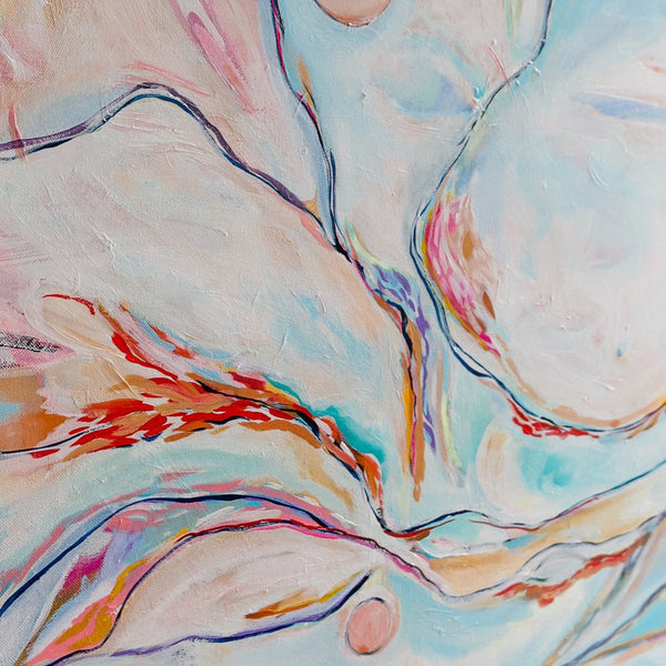 'Reminder: You Can Trust Your Intuition' 30"x30" Original Abstract Painting on Canvas