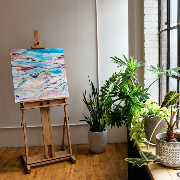 'Reminder: Rest is a Sacred Journey' 30"x30" Original Abstract Painting on Canvas