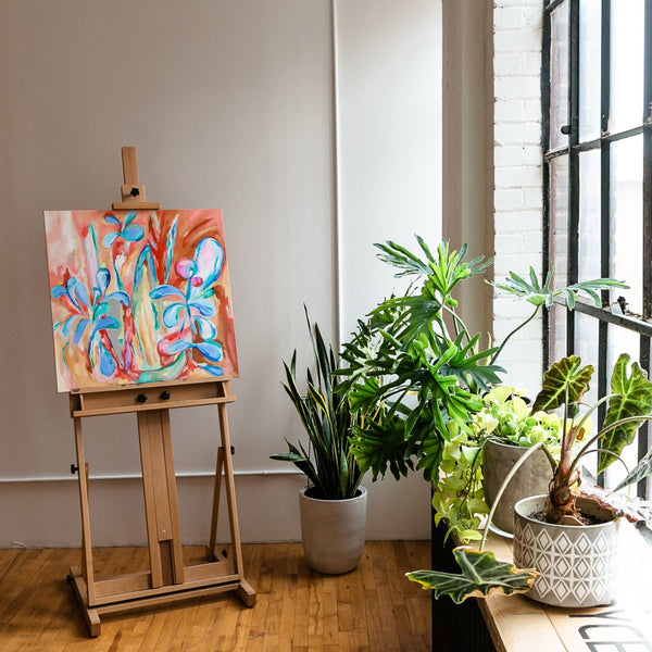 'Reminder: Give Yourself What You Need to Grow' 30"x30" Original Abstract Painting on Canvas