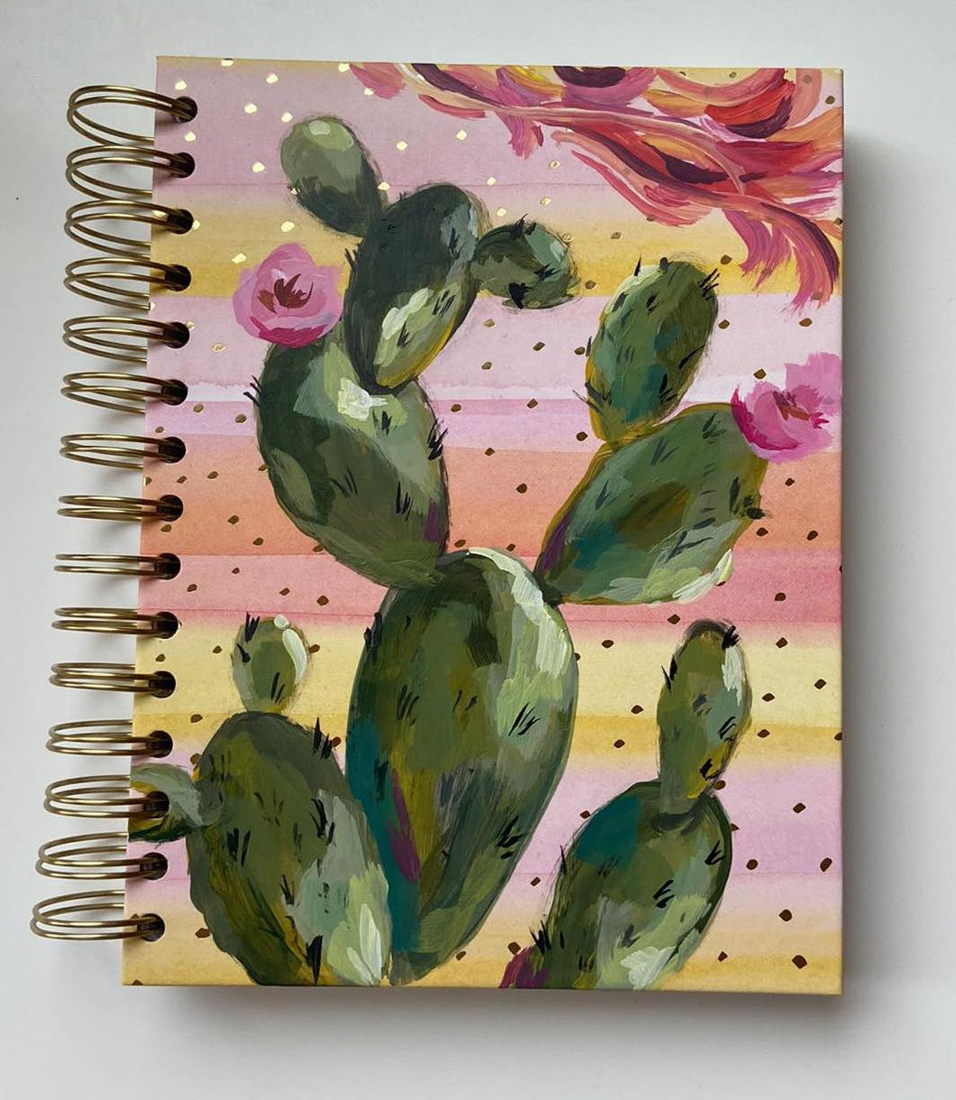 Hand Painted Journal - Prickly Pear