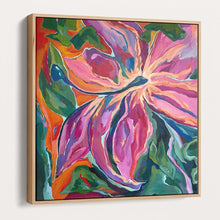 Load image into Gallery viewer, &#39;Dark Secret Lily&#39; 30&quot;x30&quot; Original Abstract Painting on Canvas
