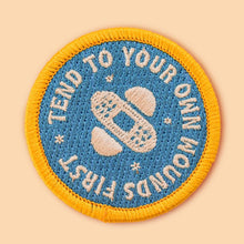 Load image into Gallery viewer, Tend to Your Own Wounds First Embroidered Patch
