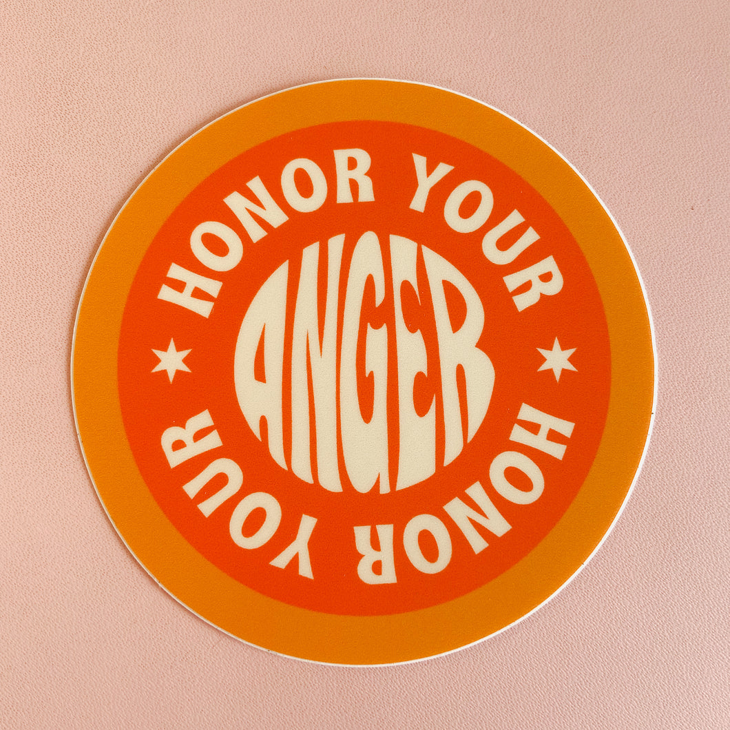 Honor Your Anger Vinyl Sticker