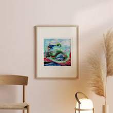 Load image into Gallery viewer, &#39;Reminder: You Are Safe to Explore Your Depths’ A Square Giclée Print
