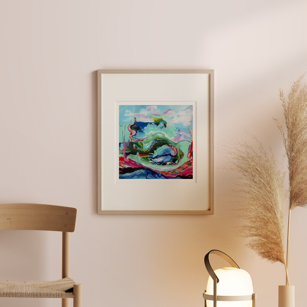 'Reminder: You Are Safe to Explore Your Depths’ A Square Giclée Print